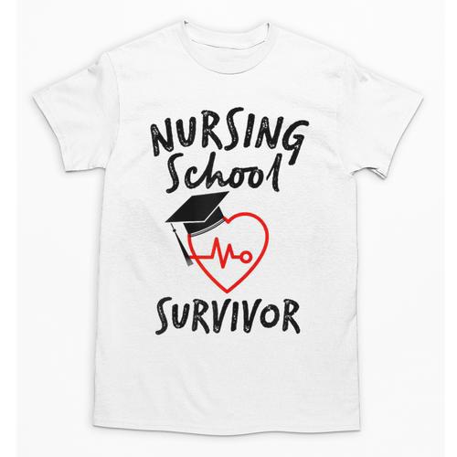 Nursing School Survivor Women Graduation RN Gift Shirt Unisex T-Shirt - Best Gift Smart