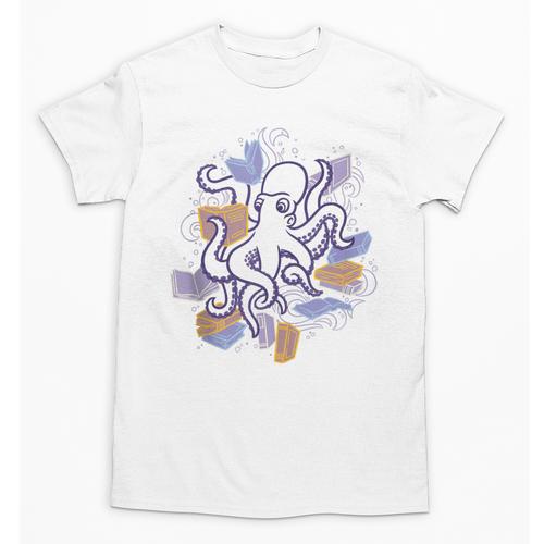 Octopus Book Reader Unisex T-Shirt - Bookorys DE