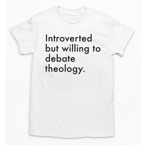 Theology Introvert Christian Conversation Starters Unisex T-Shirt - Raresse