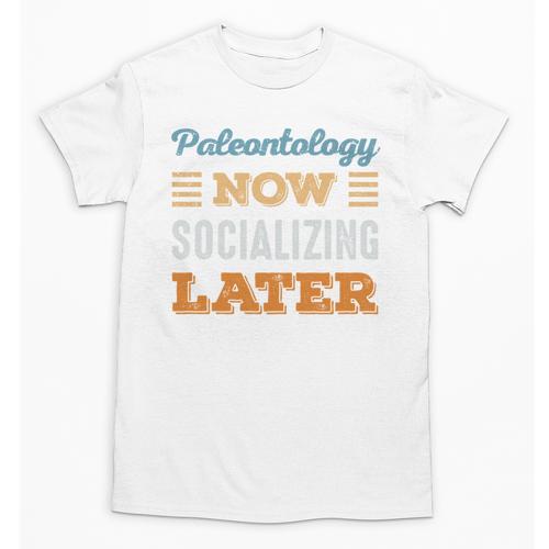 Paleontology Now Minimal Socializing Introvert Vintage Unisex T-Shirt - Raresse