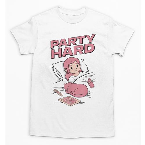 Party Hard Comfortable Stay At Home Introvert Unisex T-Shirt - Raresse