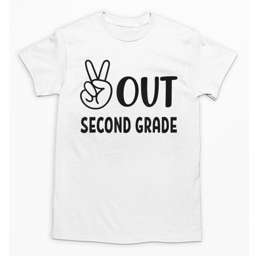 Peace Out Second Grade Last Day Of School Graduation Kids Unisex T-Shirt - Best Gift Smart