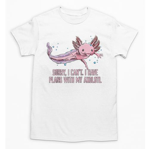I Have Plans With My Axolotl Salamander Introvert Raglan Baseball Tee Unisex T-Shirt - Raresse