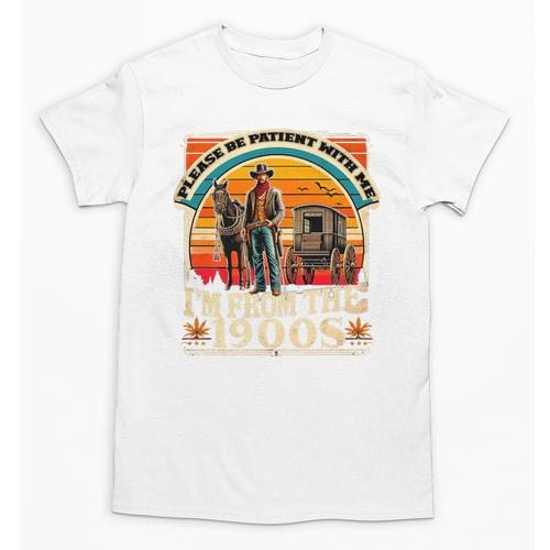 Please Be Patient With Me I'm From The 1900s Cowboy Premium Unisex T-Shirt - Figerry