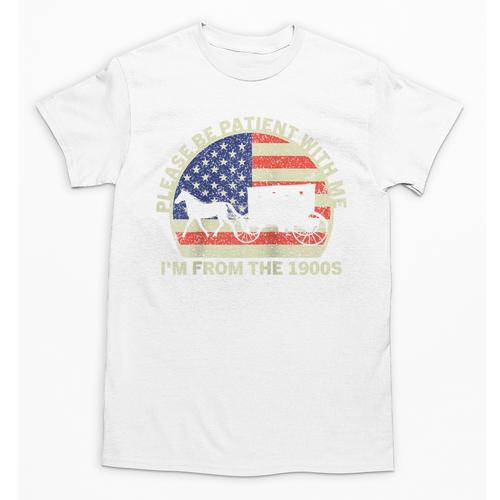 Please Be Patient With Me I'm From The 1900s Dad Vintage Raglan Baseball Tee Unisex T-Shirt - Figerry