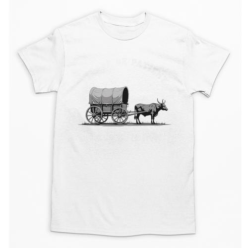 Please Be Patient I'm From The 1900s Oxen And Wagon Premium Unisex T-Shirt - Figerry