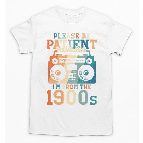 Please Be Patient With Me I'm From The 1900s Retro 90s Dad Unisex T-Shirt - Figerry