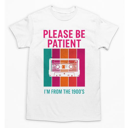 Please Be Patient I'm From The 1900s Retro Cassette Tape Premium Tri-Blend Unisex T-Shirt - Figerry
