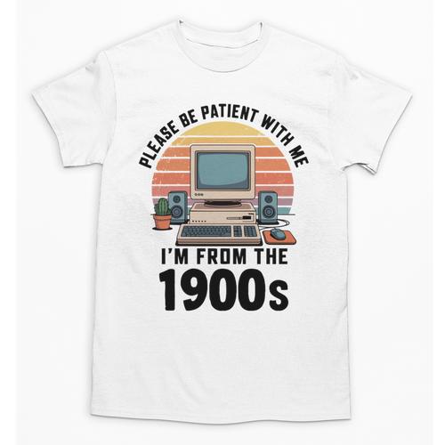 Please Be Patient I'm From The 1900s Retro Vintage Computer Unisex T-Shirt - Figerry