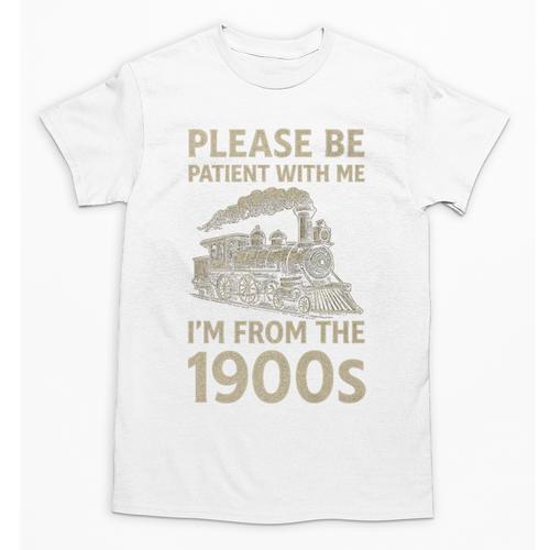 Please Be Patient With Me I'm From The 1900s Steam Train Premium Unisex T-Shirt - Figerry