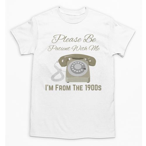 Please Be Patient With Me I'm From The 1900s Telephone Premium Unisex T-Shirt - Figerry