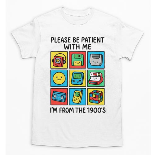 Please Be Patient With Me I'm From The 1900s Vintage 90s Premium Tri-Blend Unisex T-Shirt - Figerry