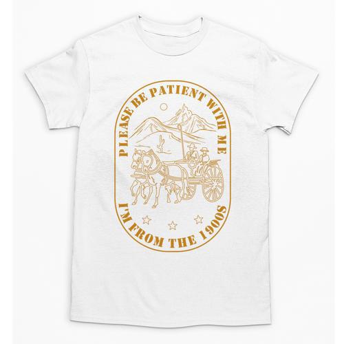Please Be Patient I'm From The 1900s Vintage Country Gag Tee Premium Tri-Blend Unisex T-Shirt - Figerry
