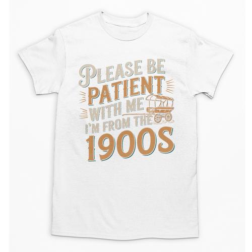 Please Be Patient With Me I'm From The 1900s Vintage Quote Premium Tri-Blend Unisex T-Shirt - Figerry