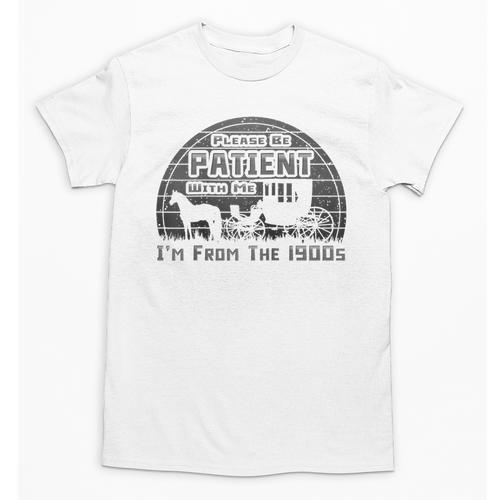 Please Be Patient With Me I'm From The 1900s Vintage Retro Raglan Baseball Tee Unisex T-Shirt - Figerry