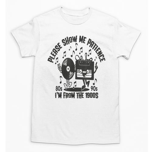 Please Show Me Patience I'm From The 1900s Vintage CASSETTE Unisex T-Shirt - Figerry