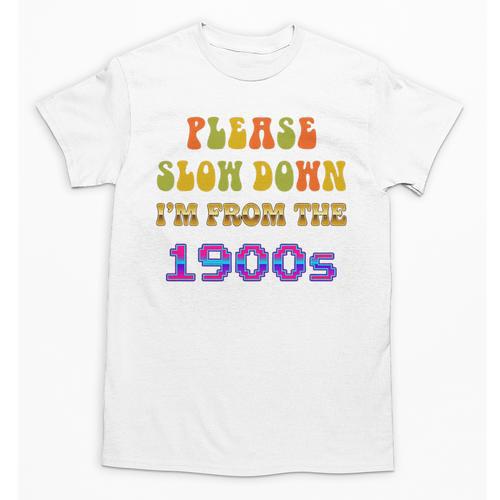 Please Slow Down I'm From The 1900s Retro Vintage 70 Premium Tri-Blend Unisex T-Shirt - Figerry