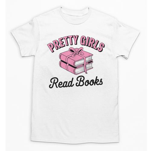 Pretty Girls Read Books Bookworm Book Lover Teacher Unisex T-Shirt - Bookorys