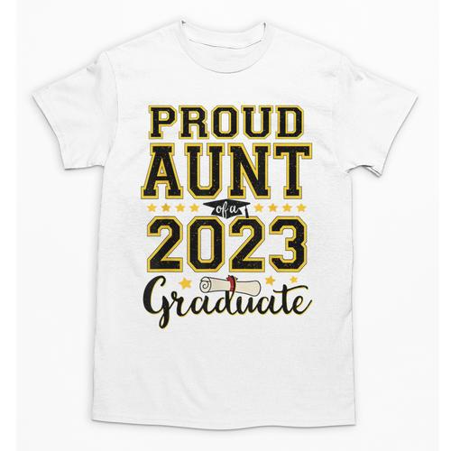 Proud Aunt Of A 2023 Graduate Family Matching Graduation Unisex T-Shirt - Best Gift Smart