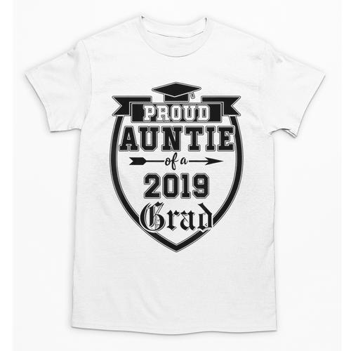 Proud Auntie Of a 2019 Grade Aunt Graduation Unisex T-Shirt - Best Gift Smart