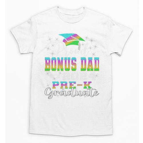 Proud Bonus Dad Of PreK School Graduate 2024 Graduation Premium Unisex T-Shirt - Best Gift Smart