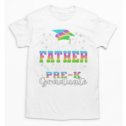 Proud Father Of PreK School Graduate 2024 Graduation Father Premium Unisex T-Shirt - Best Gift Smart