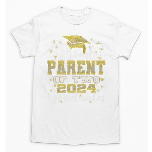 Proud Parent Of Two 2024 Graduate Class 2024 Graduation Premium Unisex T-Shirt - Best Gift Smart