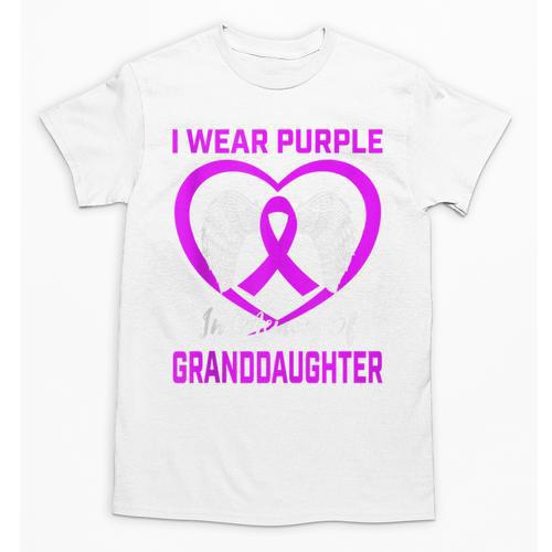 Purple In Memory Of Granddaughter Epilepsy Memorial Graphic Unisex T-Shirt - Easessy