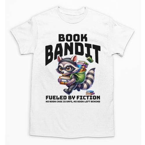 Racoon-Bookworm-Book Bandit-Fueled By Fiction Unisex T-Shirt - Bookorys AU