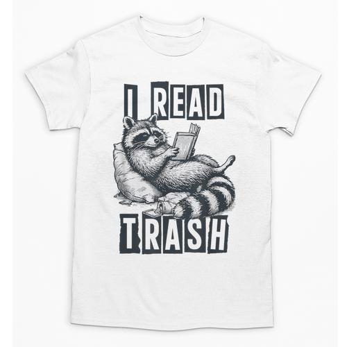 Racoon Reading Spicy Smutty Book Booktok I Read Trashy Books Unisex T-Shirt - Bookorys