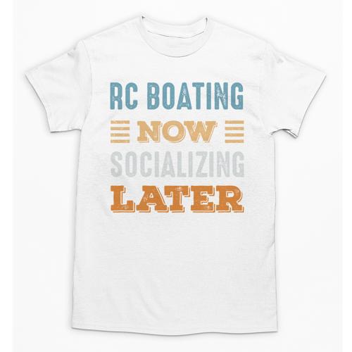 RC Boating Now Minimal Socializing Introvert Vintage Unisex T-Shirt - Raresse