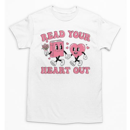 Read You Heart Out Reading Teacher Valentines Day Book Lover Unisex T-Shirt - Bookorys