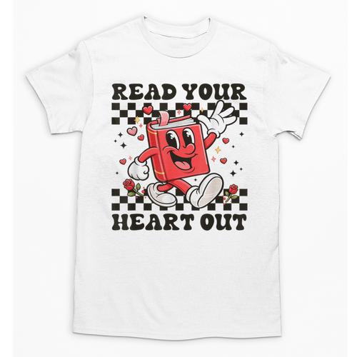 Read Your Heart Out Teacher Valentines Book Lover Unisex T-Shirt - Bookorys DE