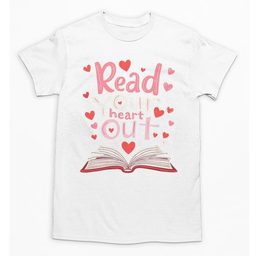 Read Your Heart Out Teacher Valentines Day Reading Book Love Premium Tri-Blend Unisex T-Shirt - Bookorys DE