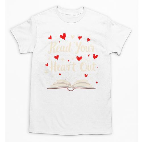Read Your Heart Out Valentines Day Book And Reading Lovers Unisex T-Shirt - Bookorys AU