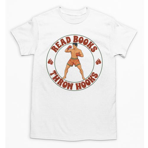 Reading Book Lover Boxer Boxing Lover Read Books Throw Hooks Unisex T-Shirt - Bookorys