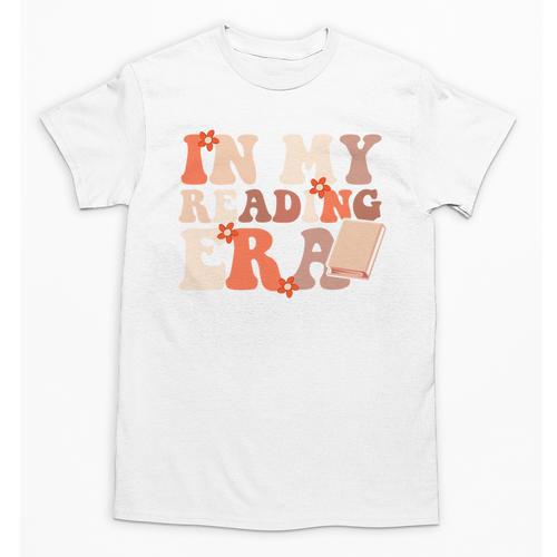 In My Reading Era Groovy Book Lovers Library Reading Women Unisex T-Shirt - Bookorys