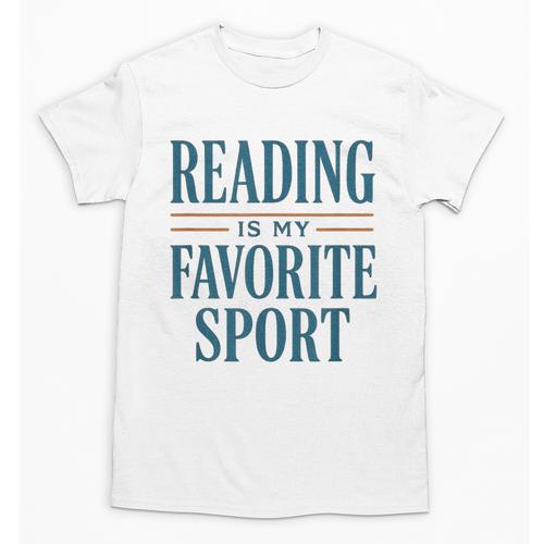 Reading Is My Favorite Sport Literary Book Lover Typography Unisex T-Shirt - Bookorys