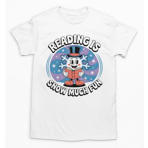 Reading Is Snow Much Fun Snowflake Book Lovers Winter Theme Premium Tri-Blend Unisex T-Shirt - Bookorys CA