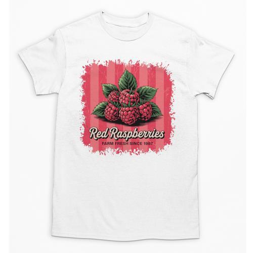 Red Raspberries Farm Fresh Since 1987 Nostalgia Unisex T-Shirt - Figerry