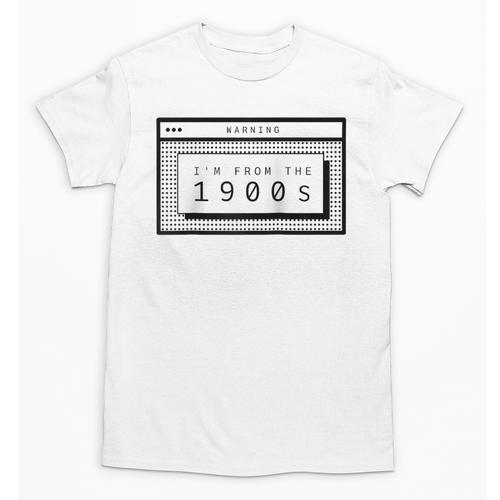 Retro Computer Screen I'm From The 1900s Birthday Raglan Baseball Tee Unisex T-Shirt - Figerry