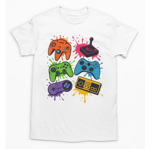 Retro Gamer Controller 80s 90s Video Game Arcade Nostalgia Unisex T-Shirt - Figerry