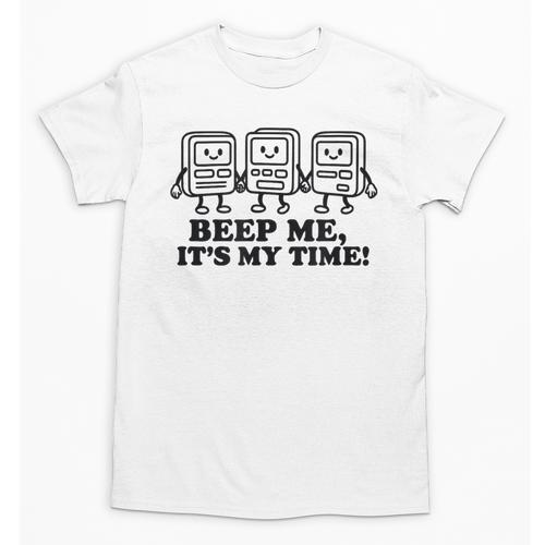 Retro Pager Squad Minimalist Monochrome Cartoon Nostalgia Unisex T-Shirt - Figerry