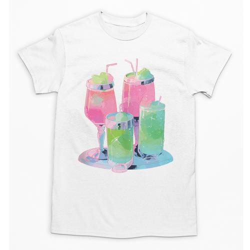 Retro Soft Drinks 80s 90s Nostalgia Cute Anime Aesthetic Tee Unisex T-Shirt - Figerry