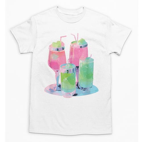 Retro Soft Drinks 80s 90s Nostalgia Cute Anime Aesthetic Tee Unisex T-Shirt - Figerry