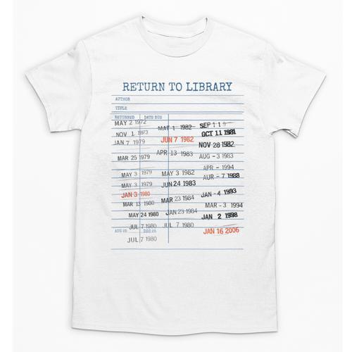 Return To Library Vintage Library Card Book Due Date Bookish Unisex T-Shirt - Bookorys CA