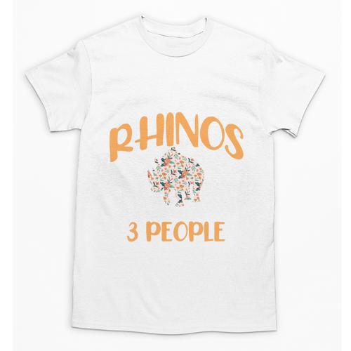I Like Rhinos And Maybe 3 People Introvert Animal Unisex T-Shirt - Raresse