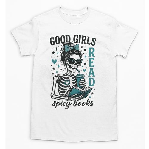 Romance Reader Good Girls Read Spicy Books Halloween Costume Unisex T-Shirt - Bookorys UK
