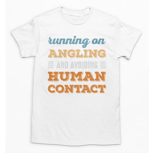 Running On Angling Social Introvert Humor Vintage Unisex T-Shirt - Raresse