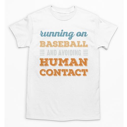 Running On Baseball Social Introvert Humor Vintage Unisex T-Shirt - Raresse